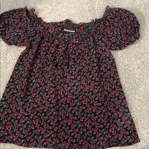 Reformation off the shoulder rose print top